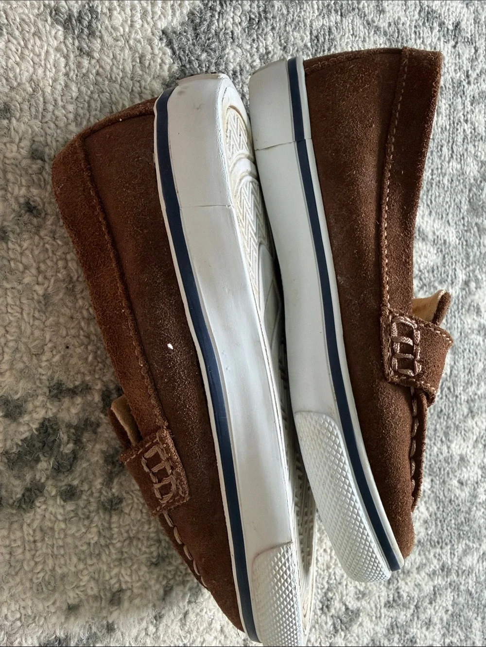 Janie and Jack Brown Suede loafer Slip-On Kids Shoes 9 toddler